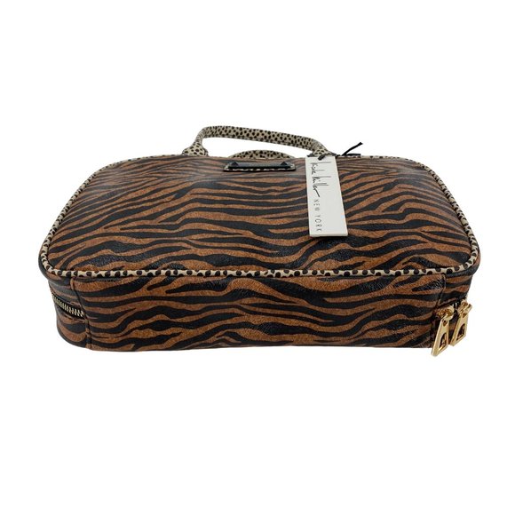 NICOLE MILLER NEW YORK Mixed Tiger Cheetah Print Cosmetic Skincare Travel Bag - Picture 3 of 11